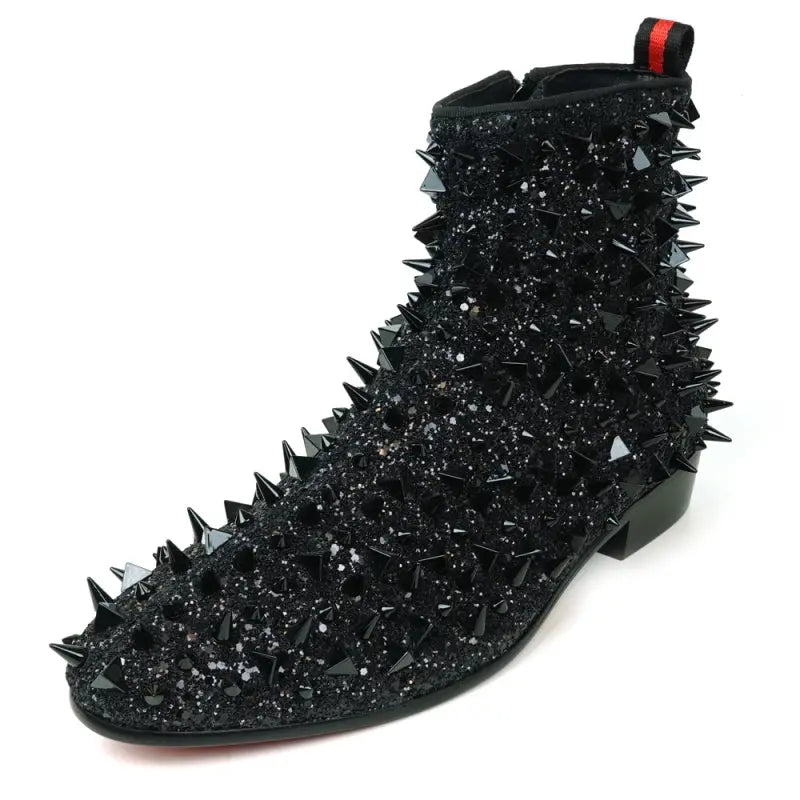 black spike dress shoes Men's Black Loafers,Men's Dress Shoes,Men's Party Shoes,,Men's Dress Shoes