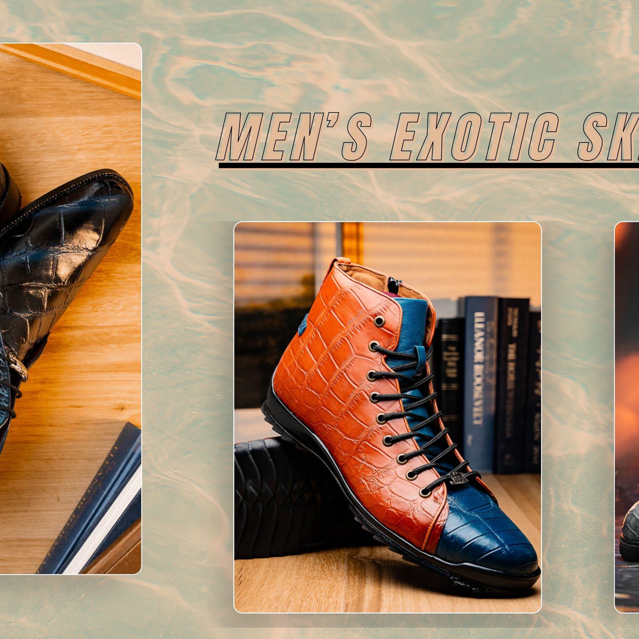 men’s exotic skin boots