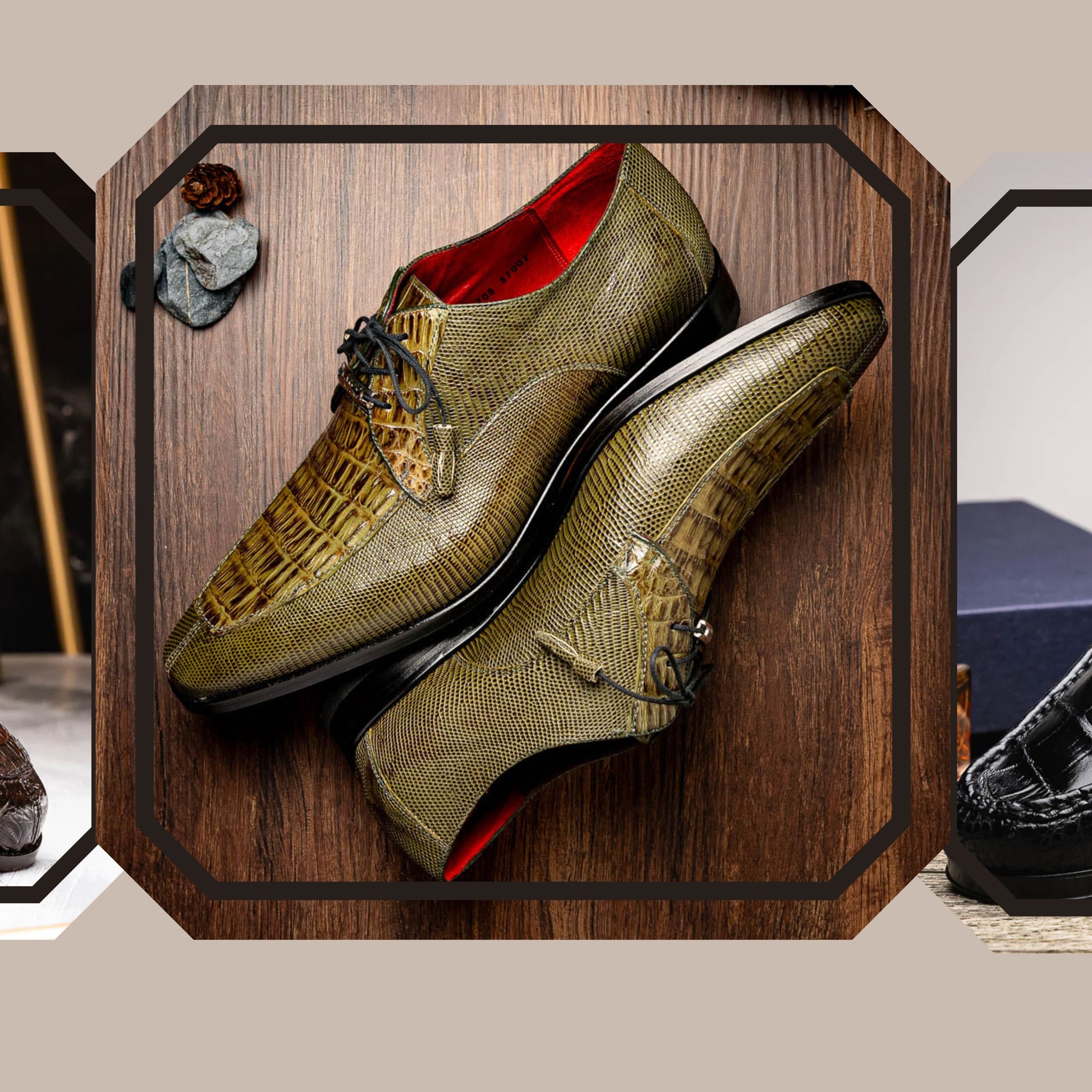 genuine exotic leather shoes