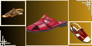 men’s exotic skin sandals