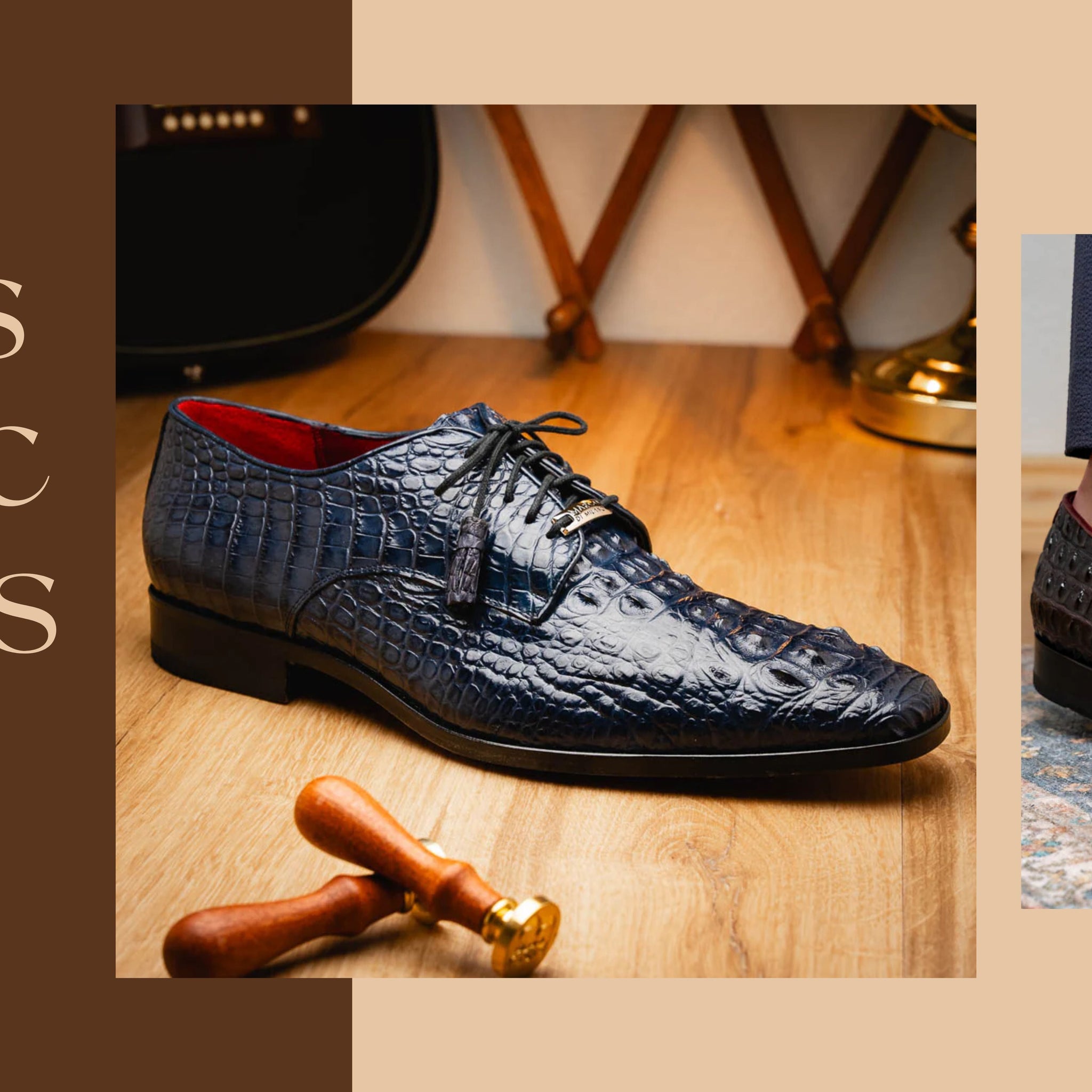 Men's exotic skin shoes