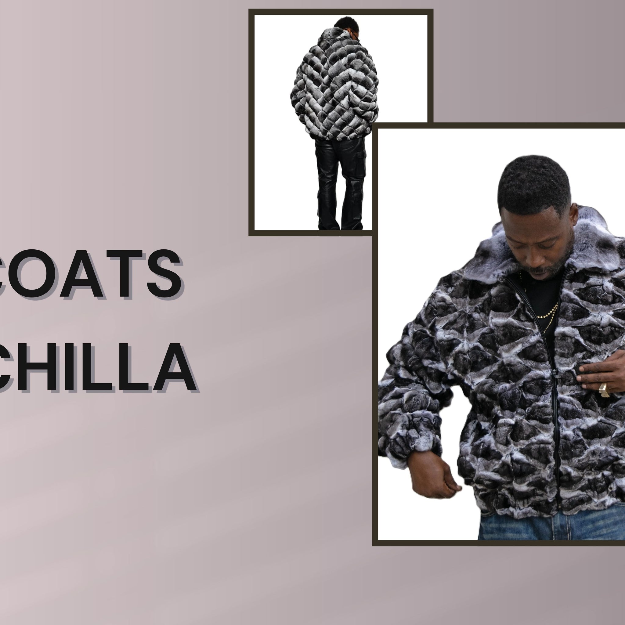 men's chinchilla fur coat