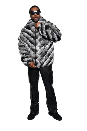 Men's Chinchilla Fur Jackets Collection