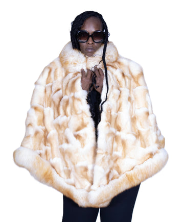 Women's Rabbit Fur Poncho