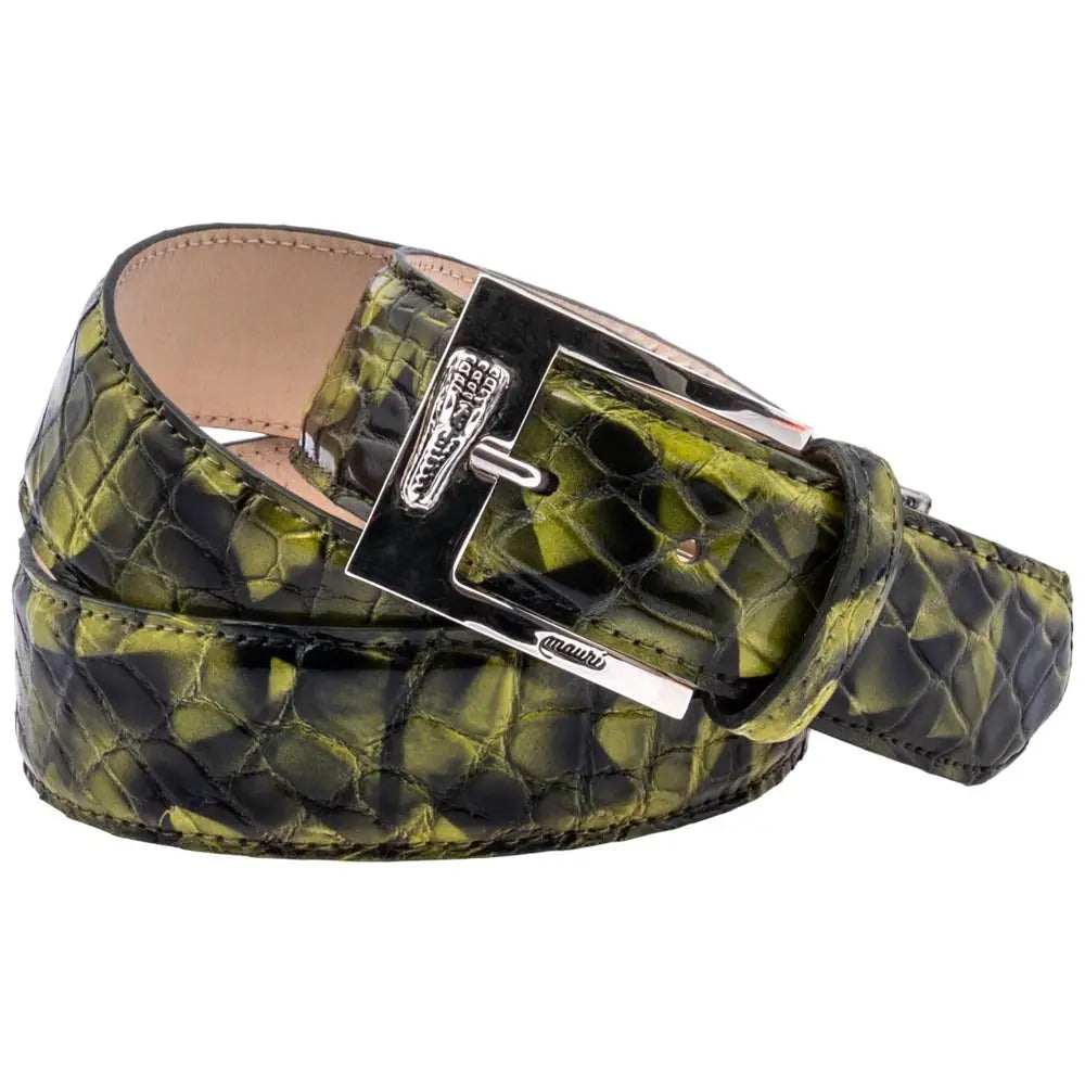 Mauri 0100/40 Crispy Green Genuine Alligator Belt