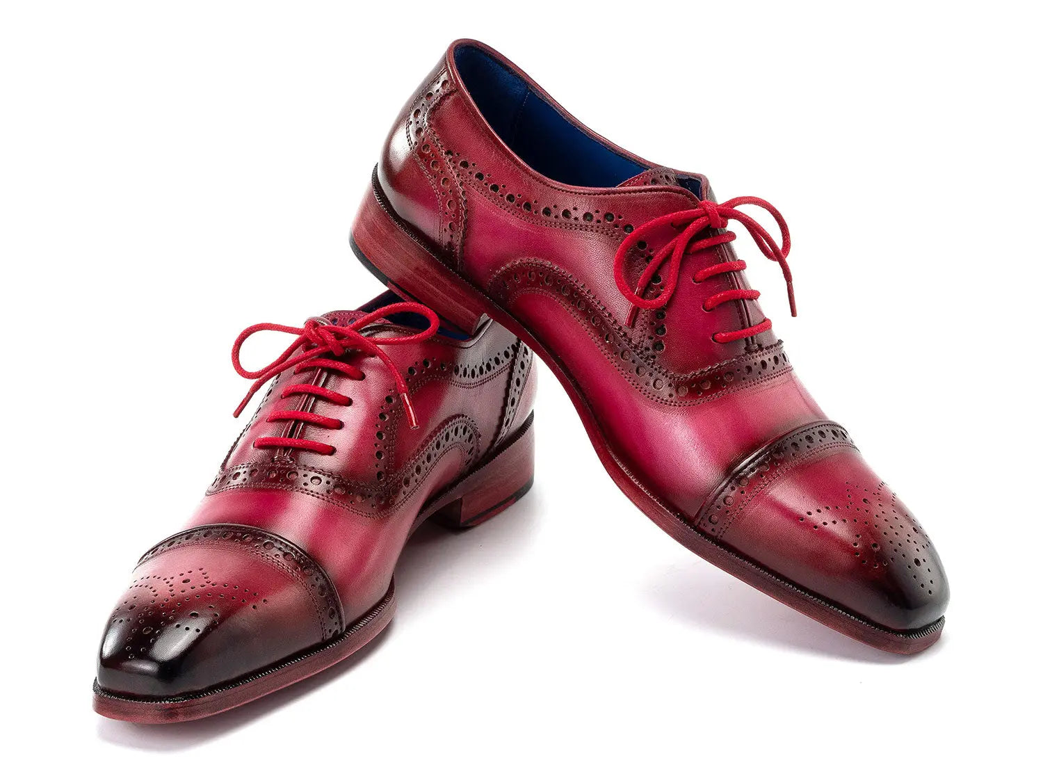 Paul Parkman Men's Fuxia Cap Toe Oxfords (ID#024-FUX) PAUL PARKMAN