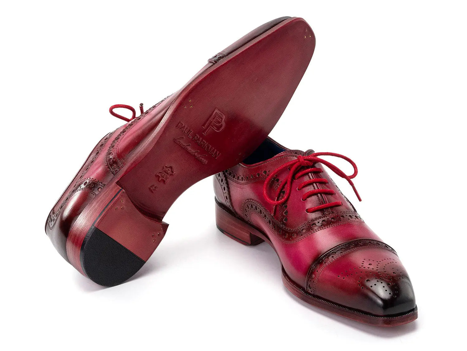 Paul Parkman Men's Fuxia Cap Toe Oxfords (ID#024-FUX) PAUL PARKMAN
