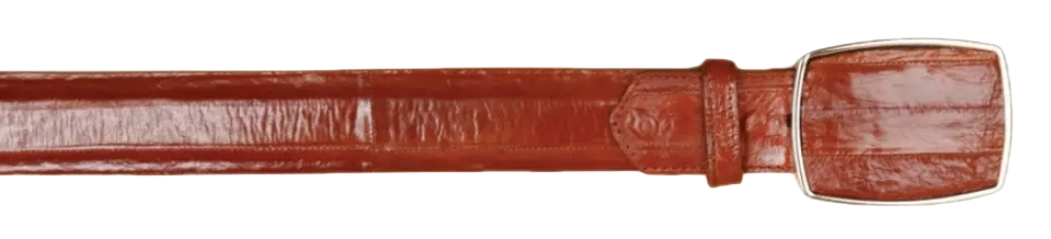 Wild West 2C11A0803 Cognac Genuine Eel Cowboy Belt