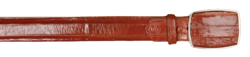 Wild West 2C11A0803 Cognac Genuine Eel Cowboy Belt