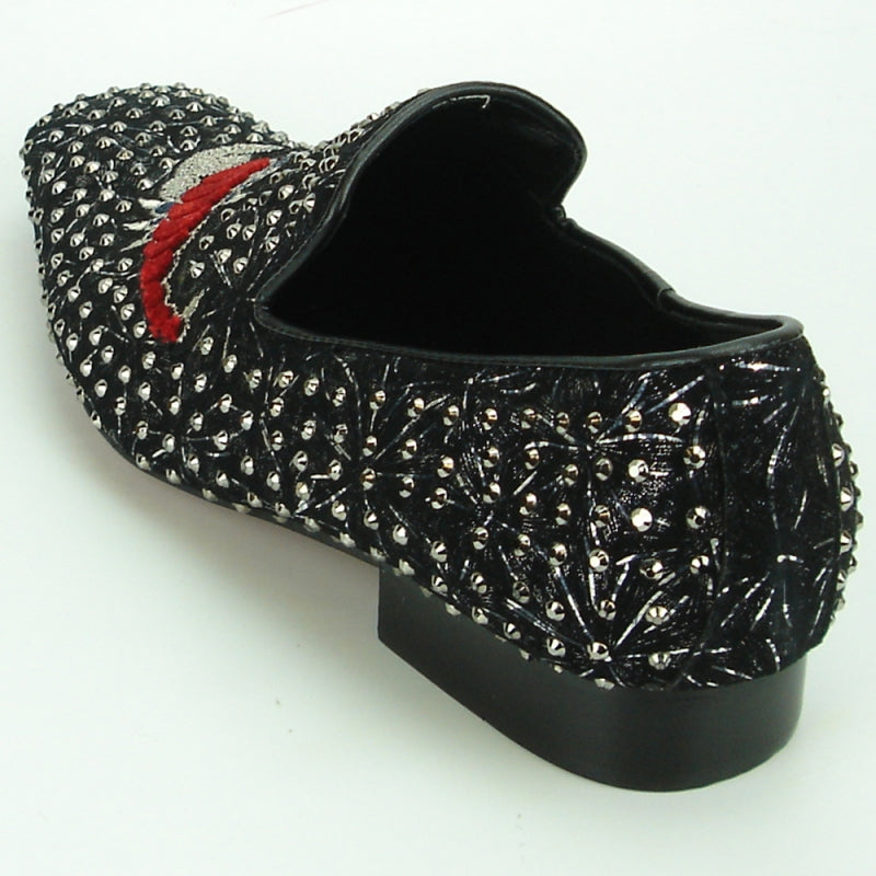 Fiesso FI-7252 Black Loafers