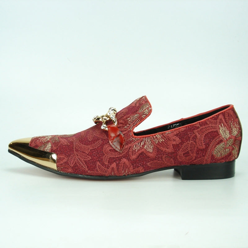 Fiesso FI-7253 Red Loafers