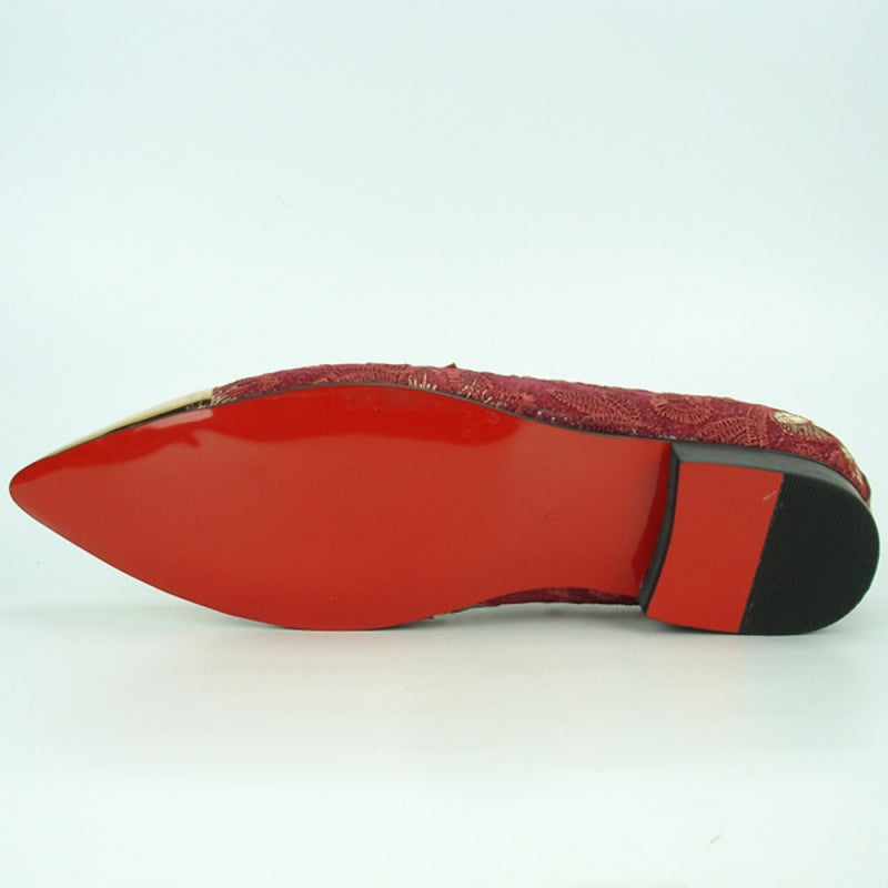 Fiesso FI-7253 Red Loafers