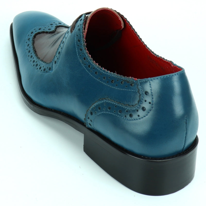 Fiesso FI-8704 Blue Burgundy Encore Loafers