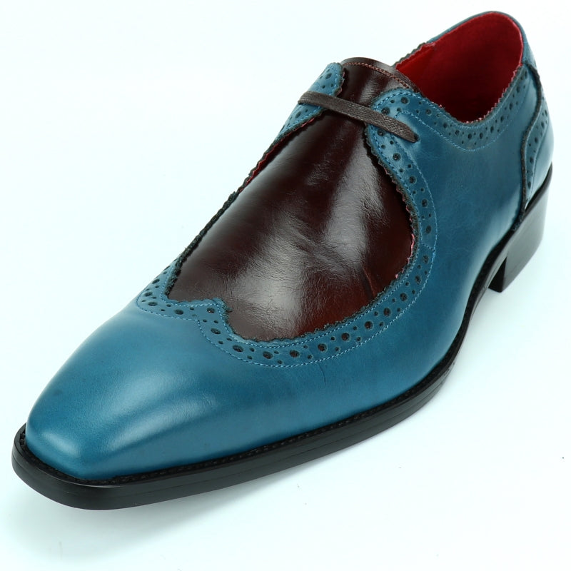 Fiesso FI-8704 Blue Burgundy Encore Loafers