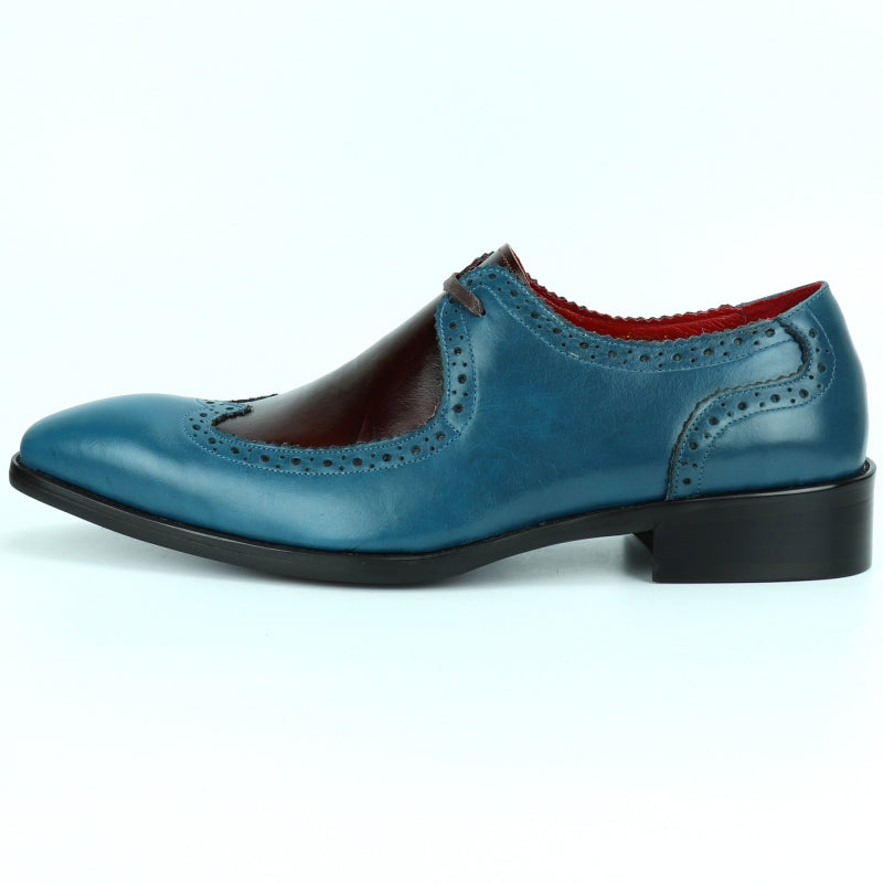 Fiesso FI-8704 Blue Burgundy Encore Loafers