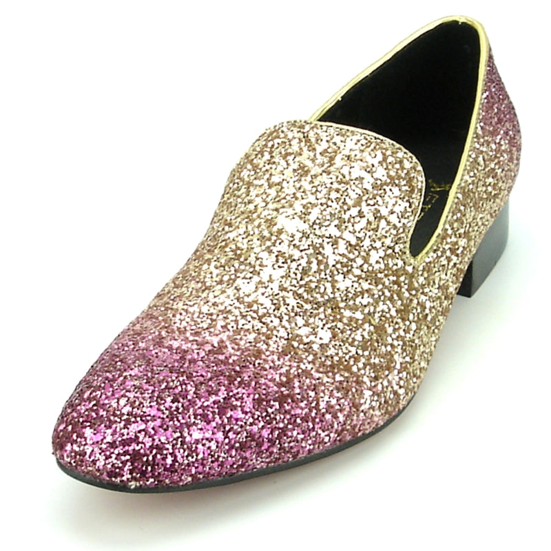 Fiesso FI-7156 Gold Slip on Loafers