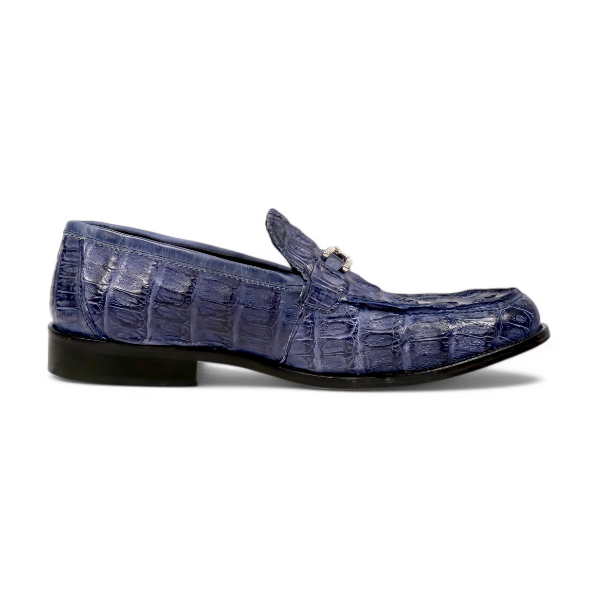 Mauri 1028/3 Wonder Blue Genuine Hornback/Calf Hand Painted Loafers
