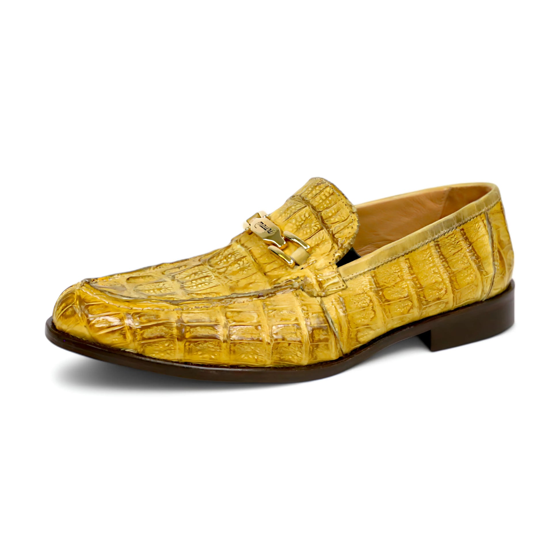 Mauri 1028/3 Yellow Genuine Hornback/Calf Hand Painted Loafers