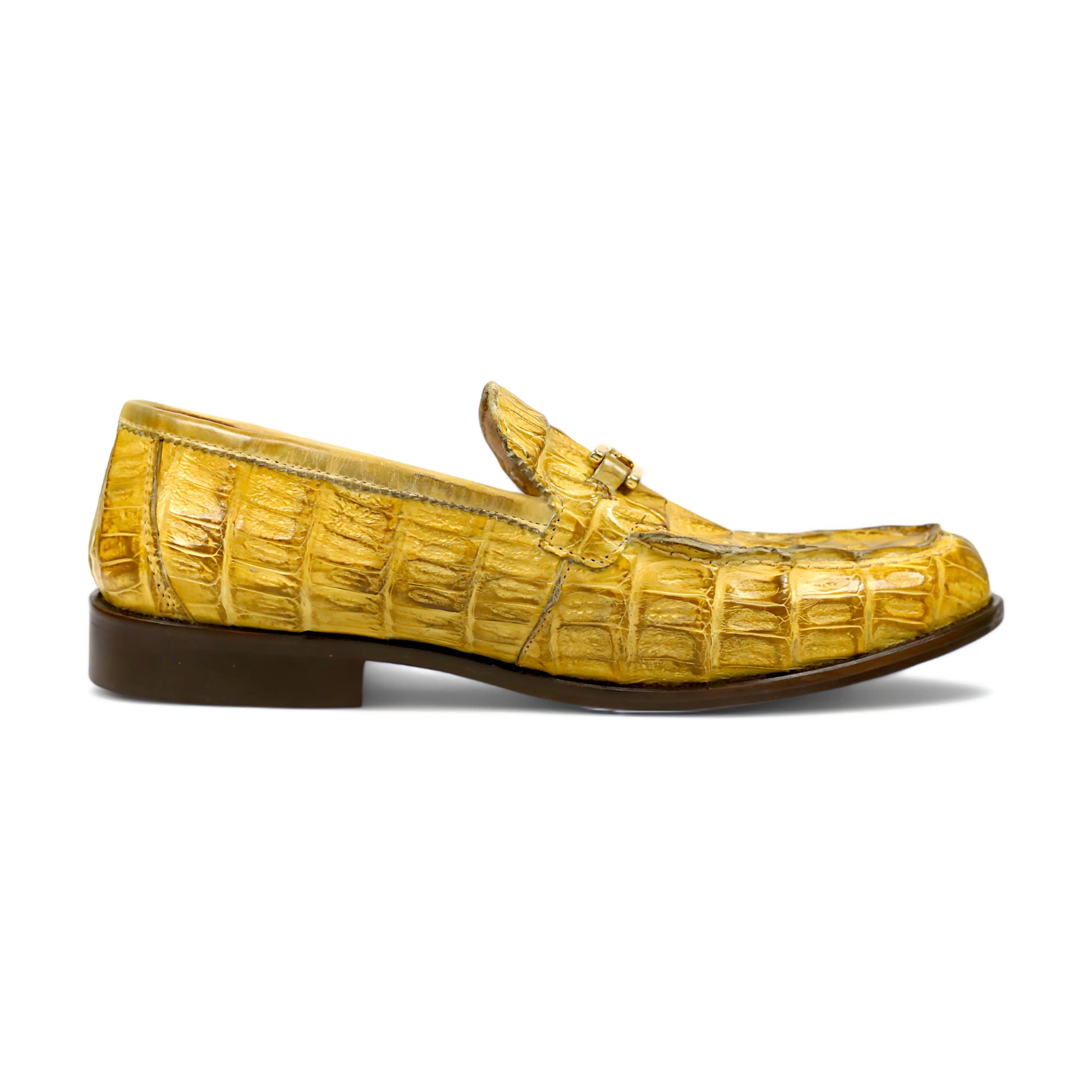 Mauri 1028/3 Yellow Genuine Hornback/Calf Hand Painted Loafers