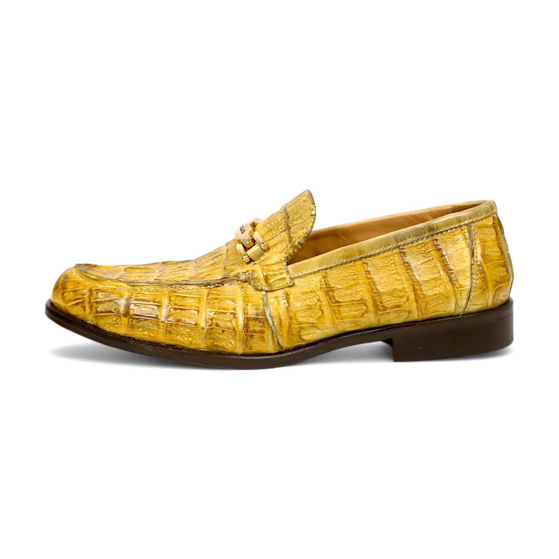 Mauri 1028/3 Yellow Genuine Hornback/Calf Hand Painted Loafers