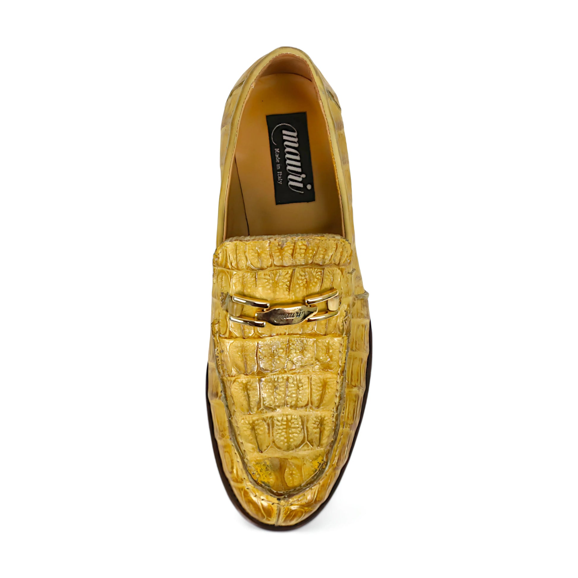 Mauri 1028/3 Yellow Genuine Hornback/Calf Hand Painted Loafers