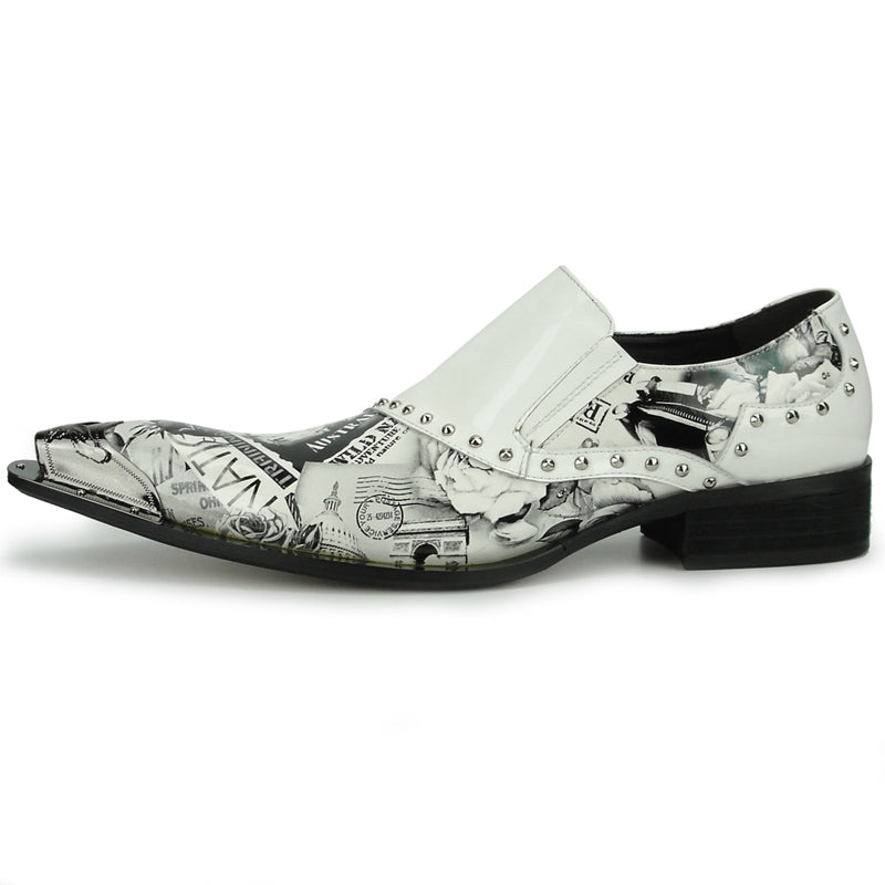 Fiesso FI-6864 White Loafers