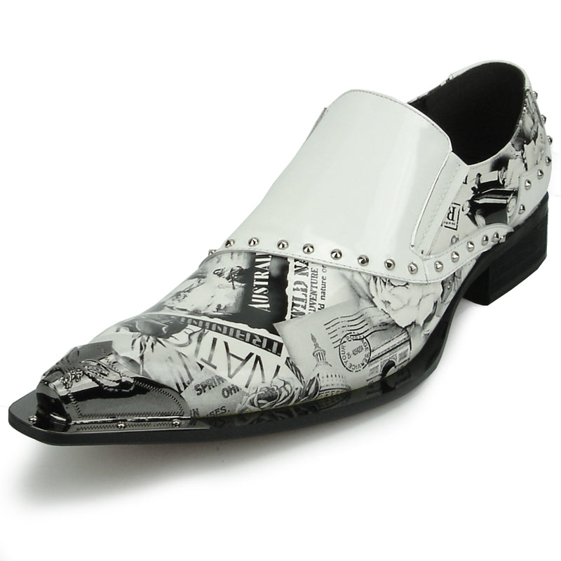 Fiesso FI-6864 White Loafers