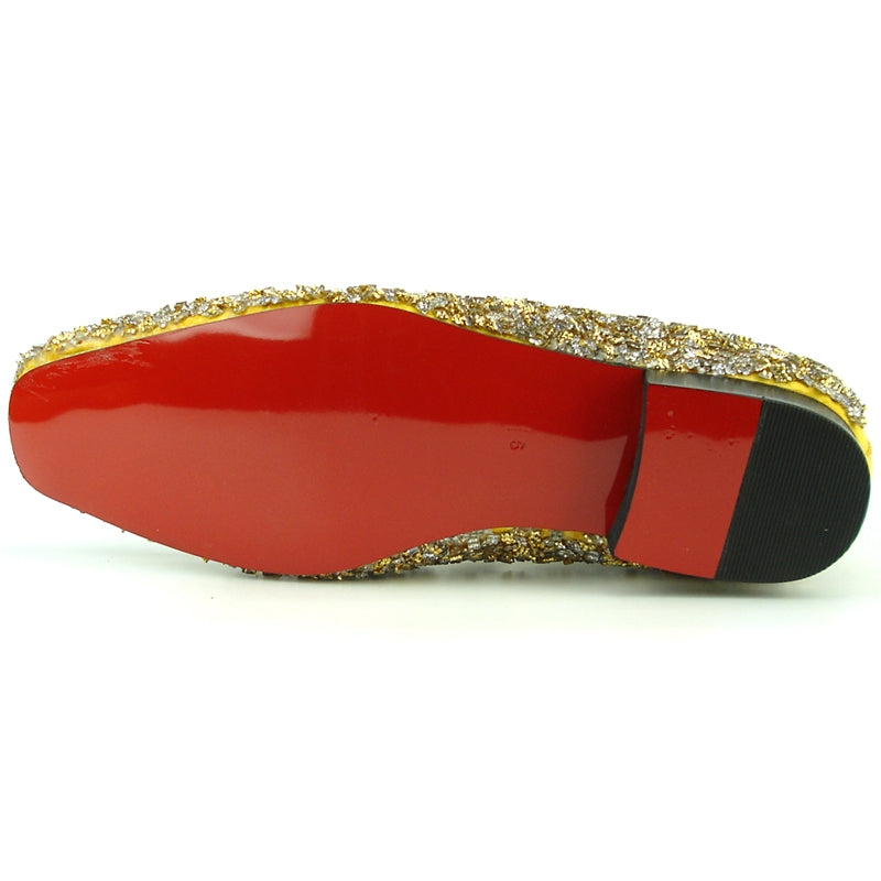 Fiesso FI-7258 Gold Loafers