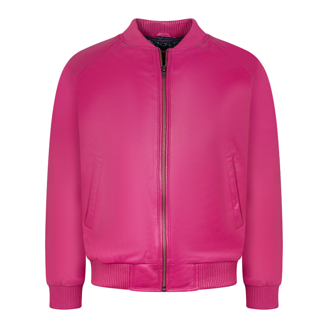 Jakewood 1051 Pink Genuine Lambskin Baseball Varsity Jacket