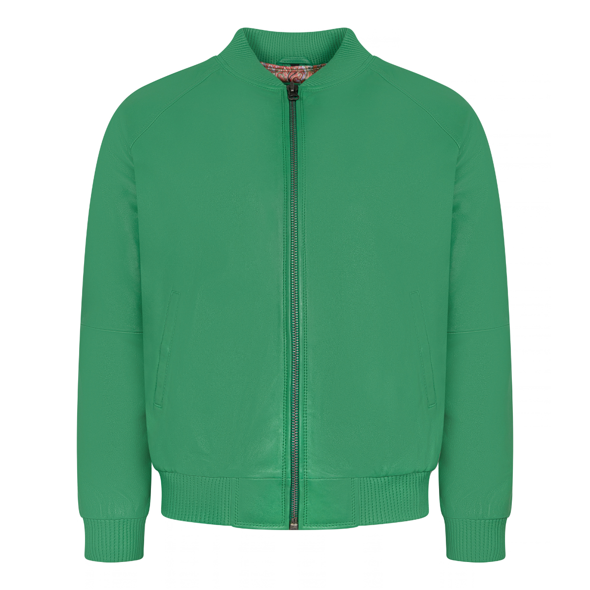 Jakewood 1051 Kelly Green Genuine Lambskin Baseball Varsity Jacket