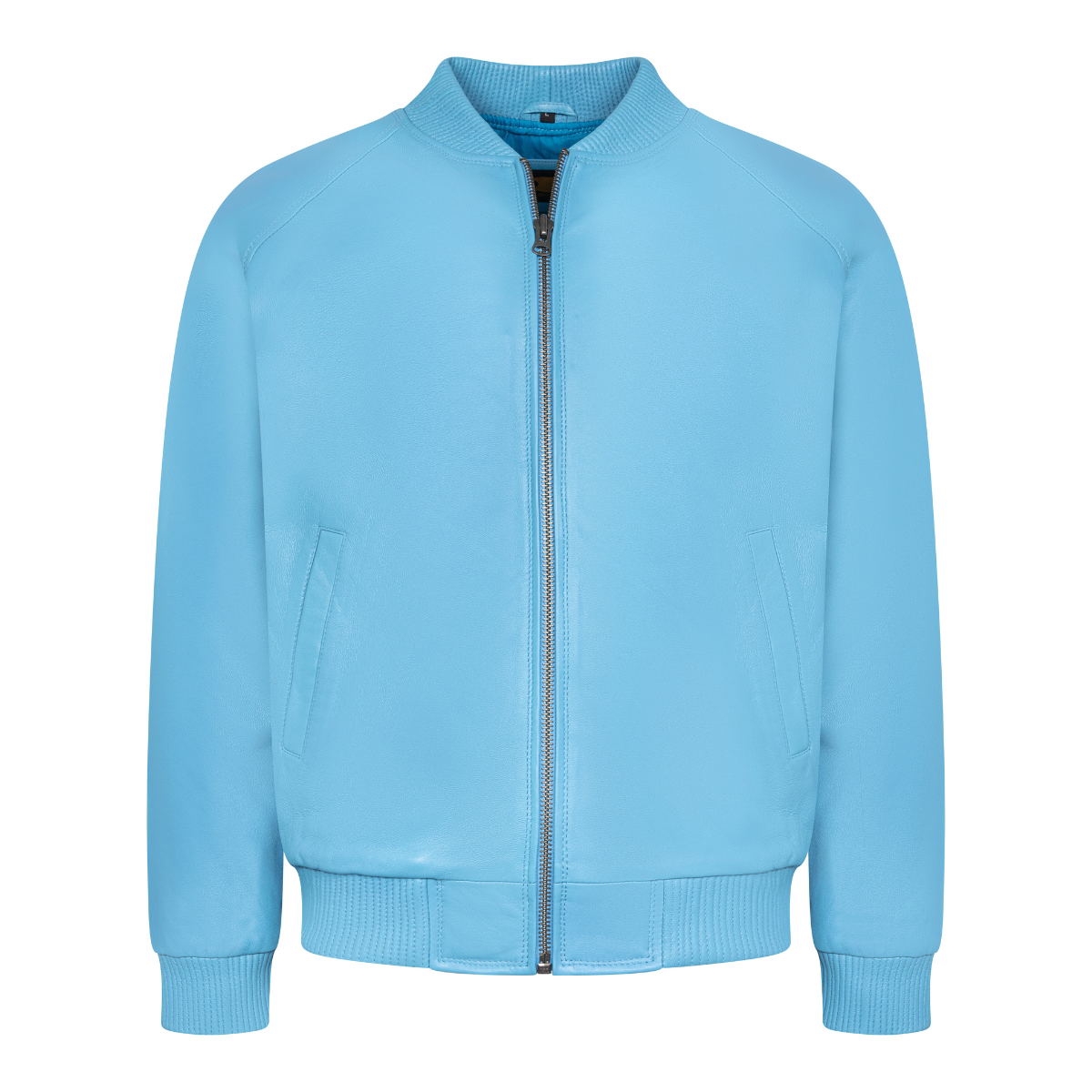 Jakewood 1051 Powder Blue Genuine Lambskin Baseball Varsity Jacket