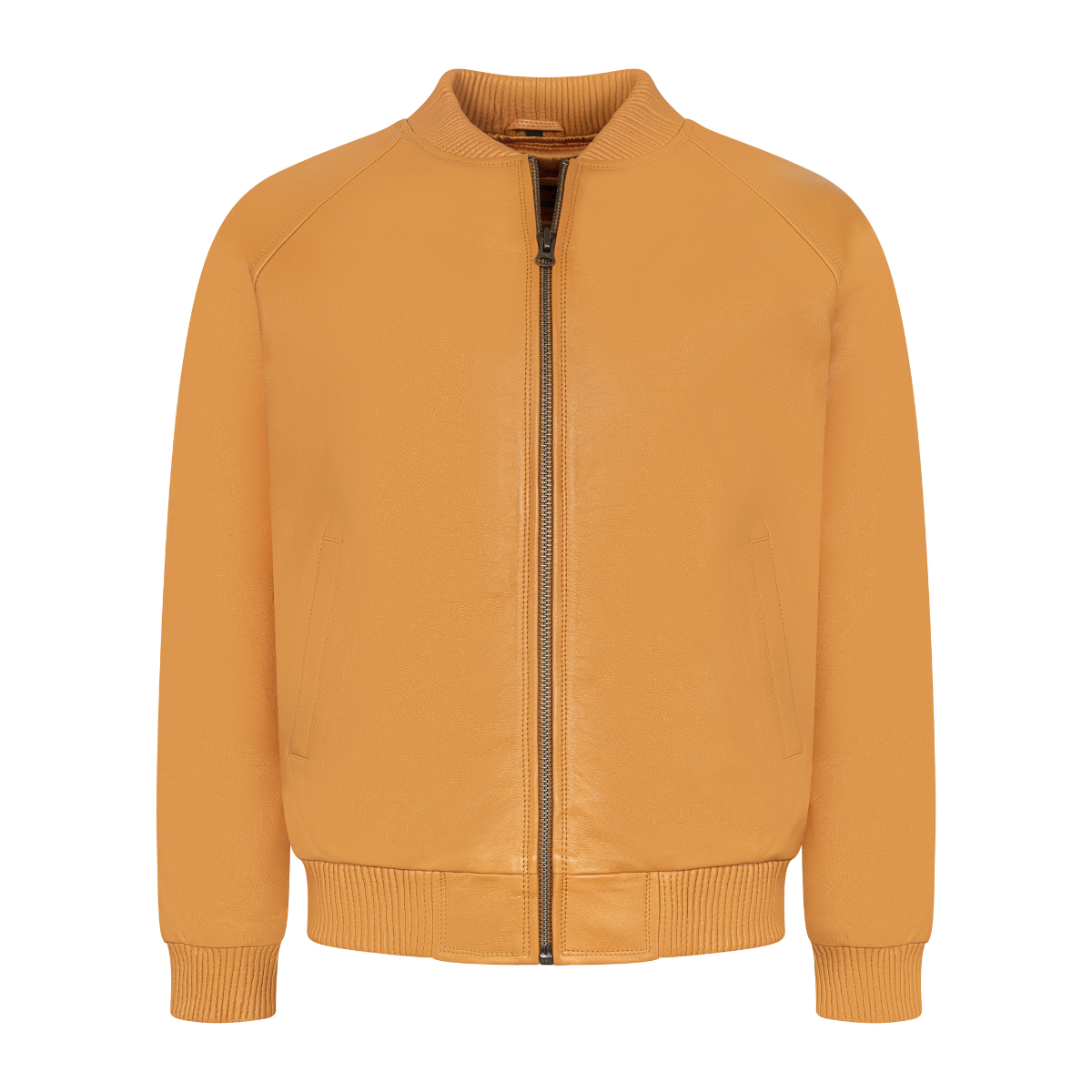 Jakewood 1051 Tan Genuine Lambskin Baseball Varsity Jacket