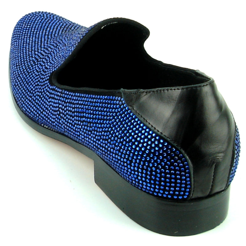 Fiesso FI-7285-A Black Blue Loafers