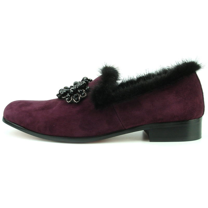 Fiesso FI-7306 Burgundy Loafers