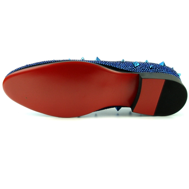 Fiesso FI-7364 Black/Blue Loafers