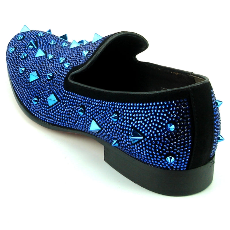 Fiesso FI-7364 Black/Blue Loafers