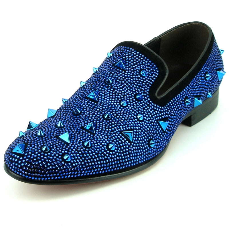 Fiesso FI-7364 Black/Blue Loafers