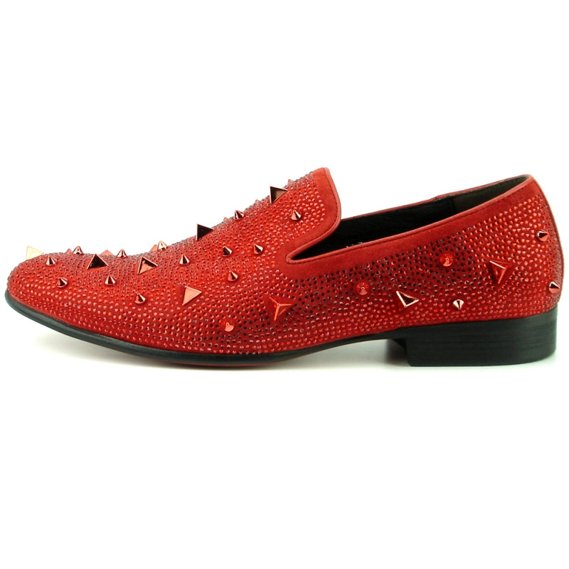 Fiesso FI-7364 Red/Red Loafers