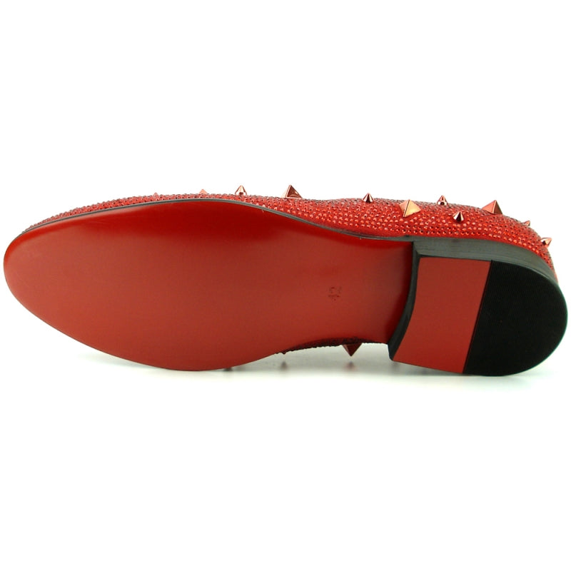 Fiesso FI-7364 Red/Red Loafers