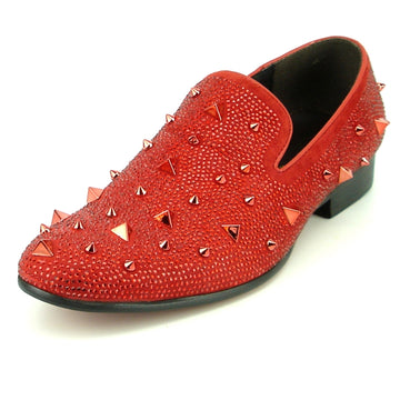 Fiesso FI-7364 Red/Red Loafers