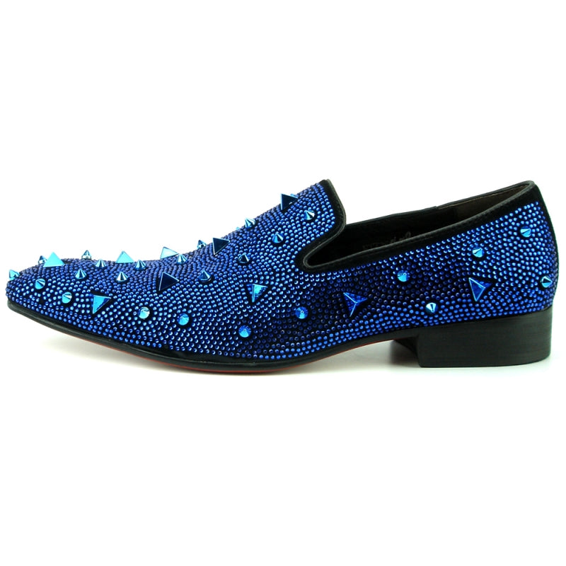 Fiesso FI-7364-R Black/Blue Loafers