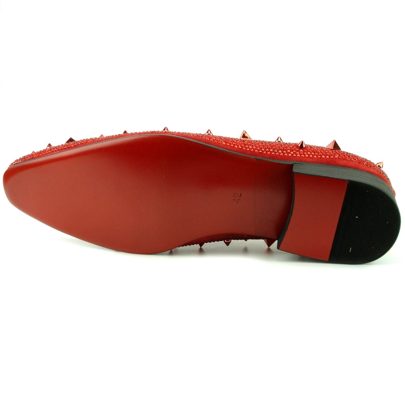 Fiesso FI-7364-R Red/Red Loafers