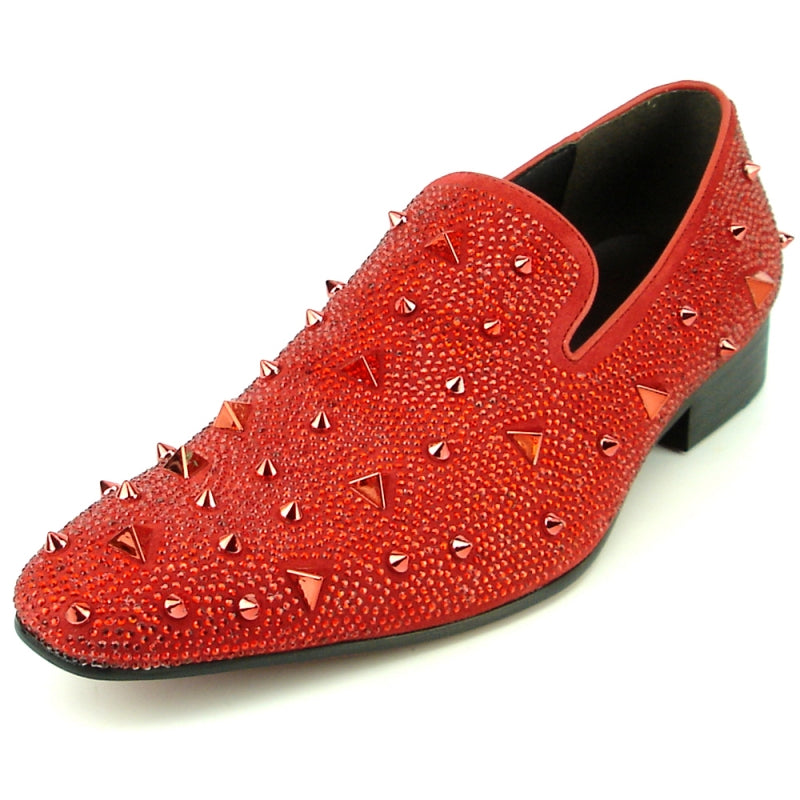 Fiesso FI-7364-R Red/Red Loafers