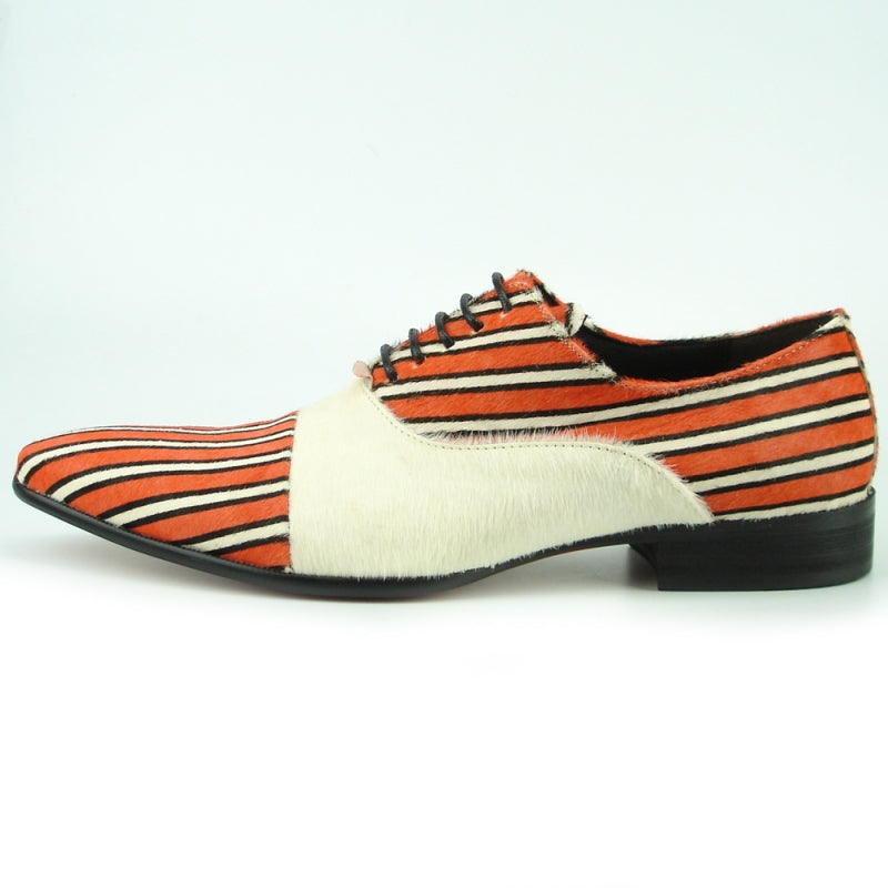 Fiesso FI-7366 Red Beige Oxfords