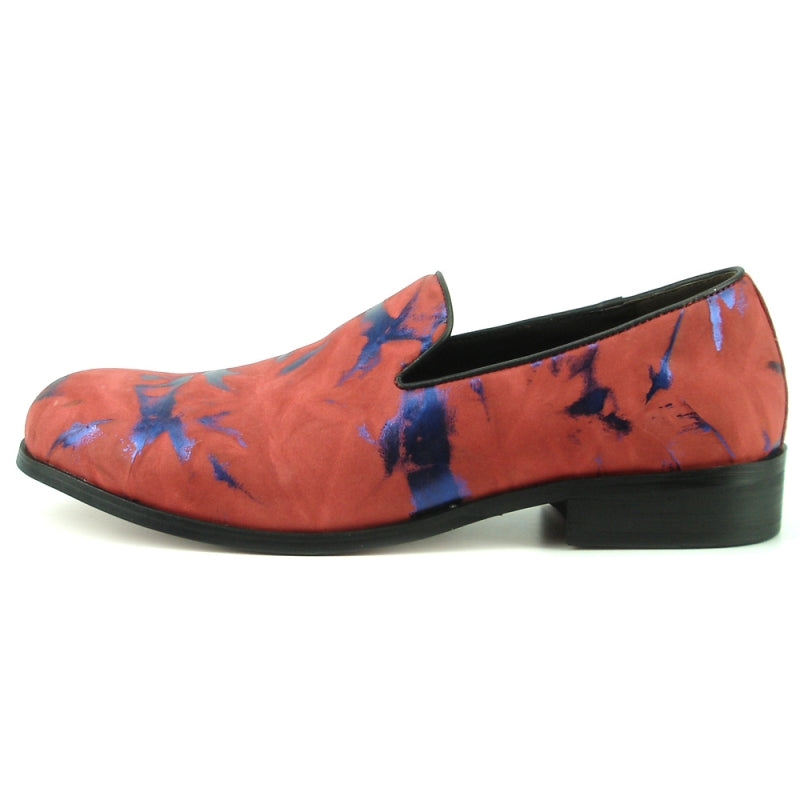 Fiesso FI-7367 Red Slip on Loafers