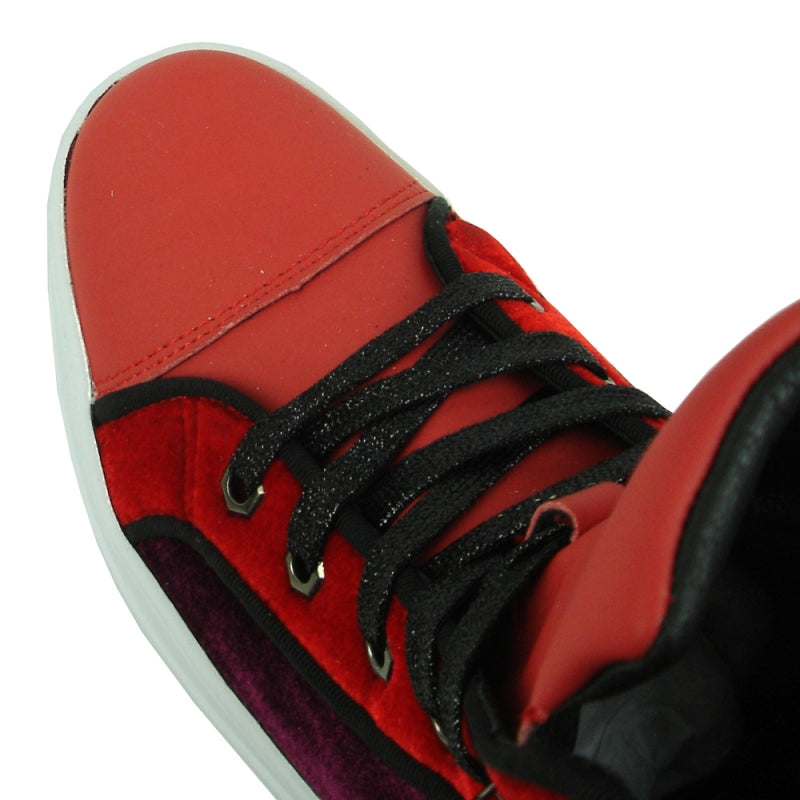 Fiesso FI-2348 Red High Top Encore Sneakers