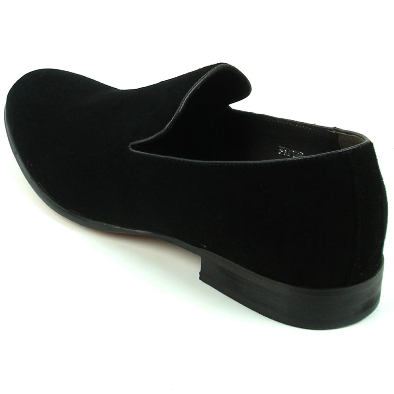 Fiesso FI-7216 Black Suede Loafers