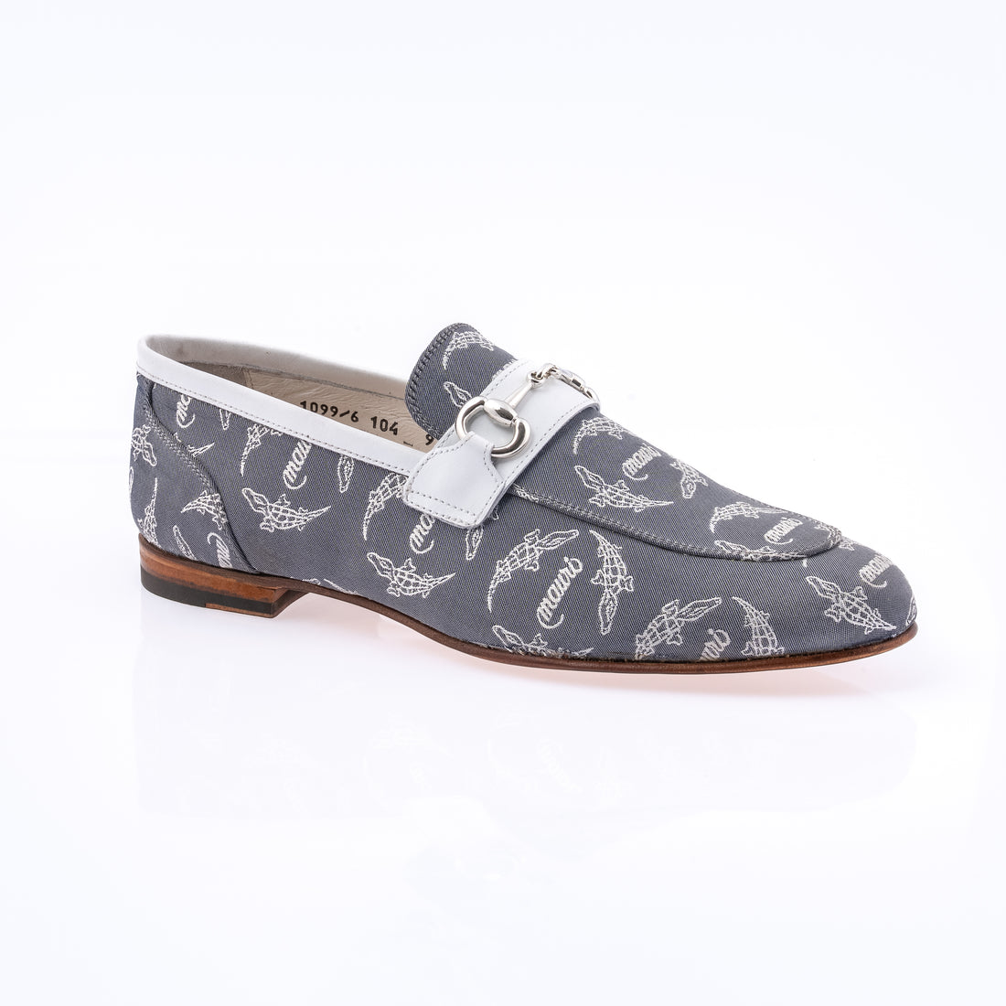 Mauri 1099/6 Jeans/White Rust Genuine Trigator Fabric/Calf Leather Loafers