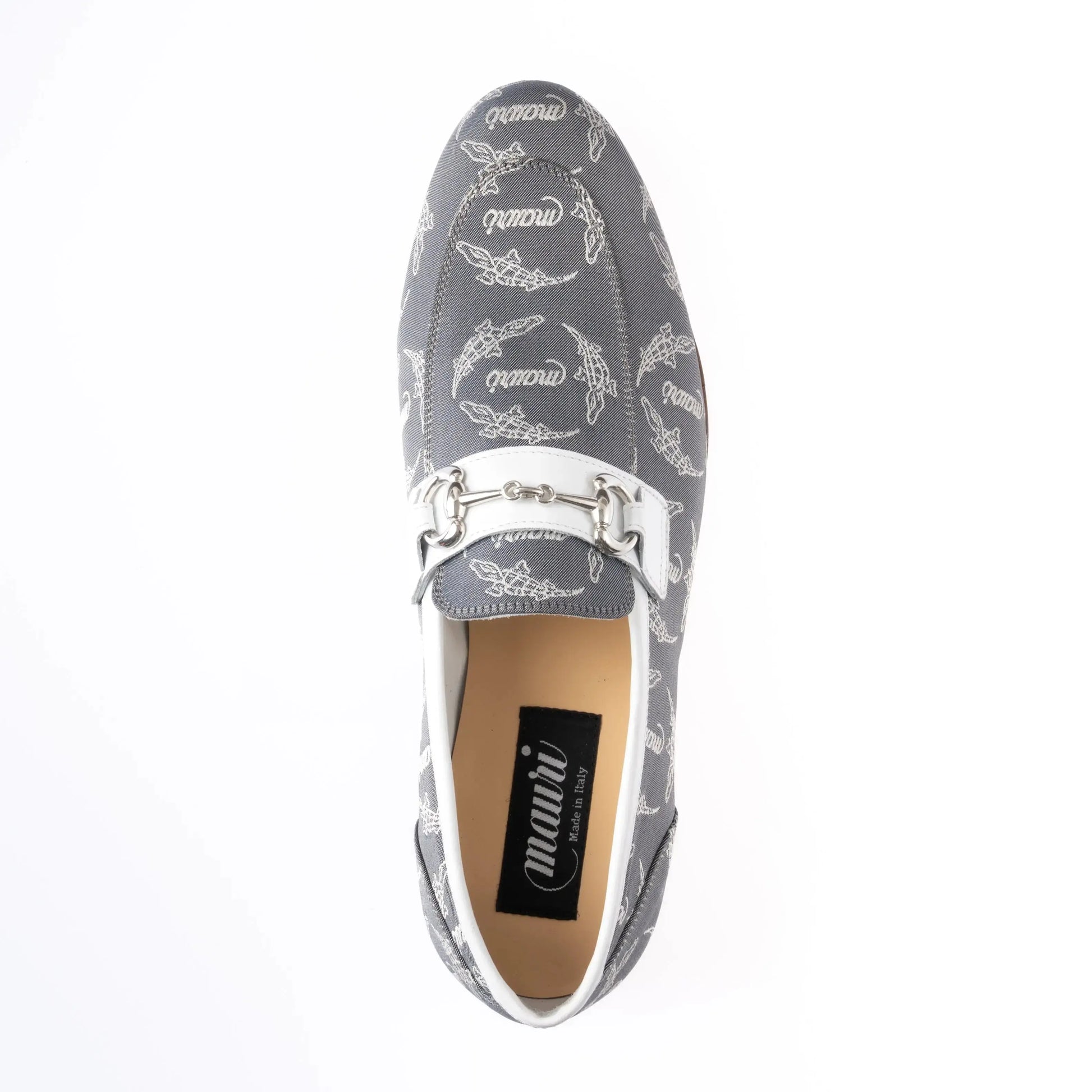 Mauri 1099/6 Jeans/White Rust Genuine Trigator Fabric/Calf Leather Loafers