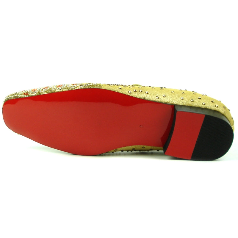 Fiesso FI-7328 Gold Loafers